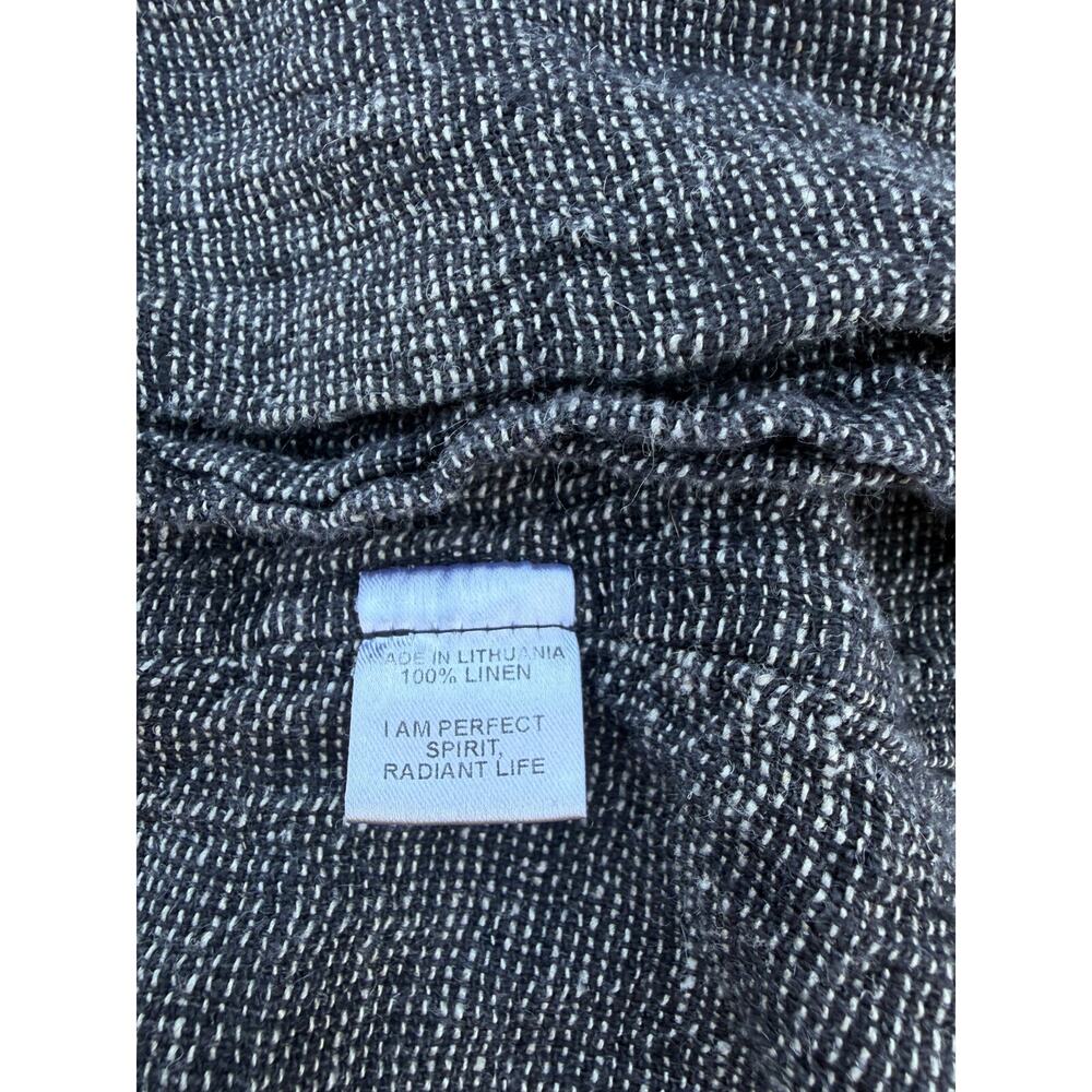 Flax Long Sleeveless Cardigan - 100% Linen - Black - Size Medium - Picture 7 of 7